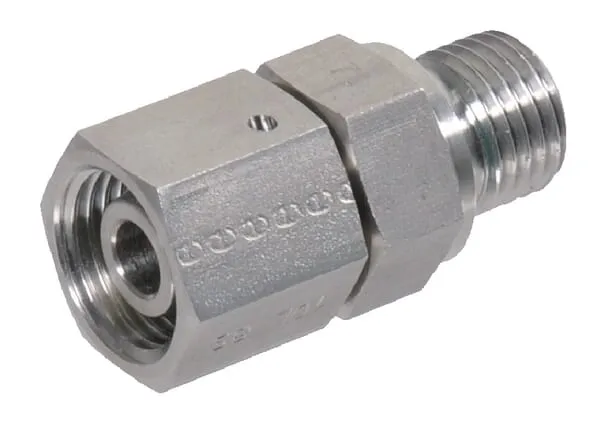 Šroubovací spojky, šroubení BSP WD x převlečná matice metrická, nerezová ocel