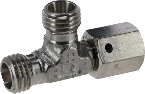 T-šroubení s řezným kroužkem z nerezové oceli,metrická převlečná matice x metrická x metrická