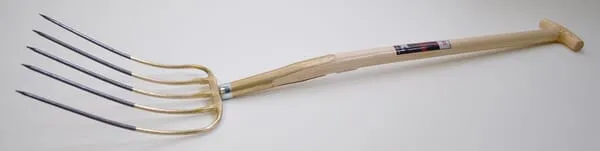 Vidle na hnůj s pružinou, 5 zubů, s násadou 90 cm