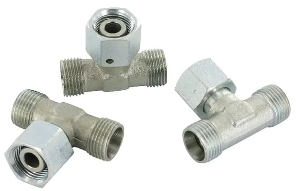 T-šroubení s řezným kroužkem, převlečná matice metrická x metrické x metrické, Kramp