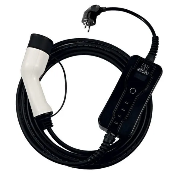 Nabíjecí kabel EV Home, typ 2, zástrčka EU, 3,7 kW, 8–16 A, 5 m