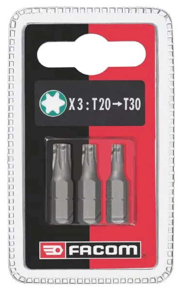 EX.12J3 Sada se 3 nástavci pro šrouby Torx®, 1/4", zavařená v blistrovém balení