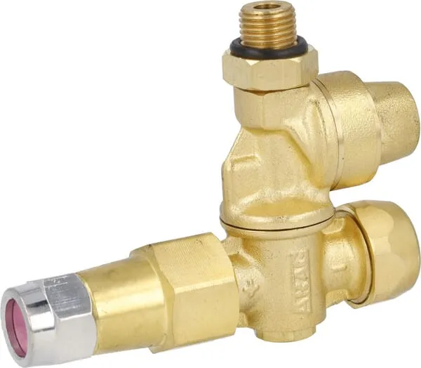 Šroubovací mosazné držáky trysek se 2 přípojkami