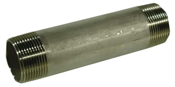 Tvarovka č.23 - Vsuvka do potrubí - 2x Vnější závit - Nerezová ocel 316