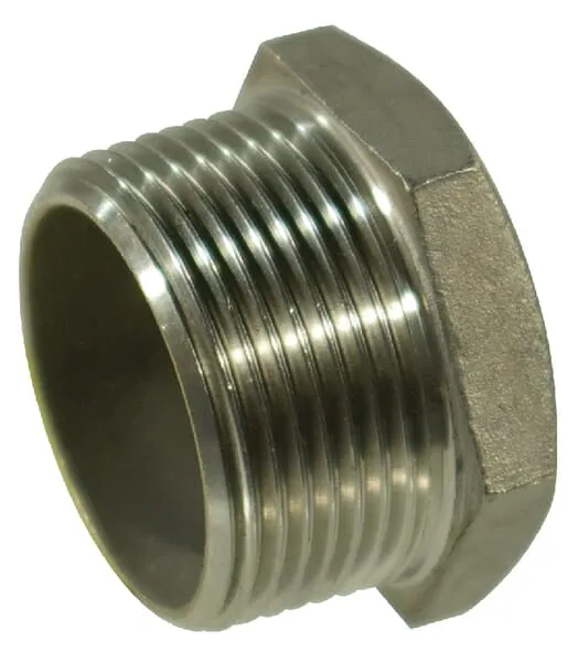 Tvarovka č.292 - Kuželové zátka, šestihranné - Vnější závit - Nerezová ocel 316