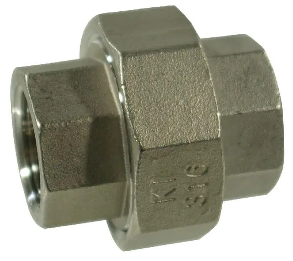 Tvarovka č.340 - Kuželové šroubení - 2x Vnitřní závit - Nerezová ocel 316