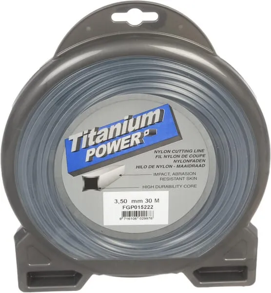 Žací struna Ø 3,5mm 30m čtyřhranná Titanium Power šedá Kramp