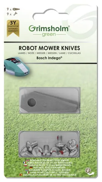 Nože, 9 ks, vhodné pro robotické sekačky Bosch Indego
