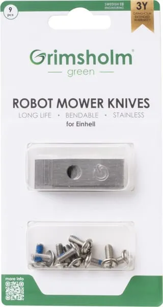 Nože, 9 ks, vhodné pro robotické sekačky Einhell