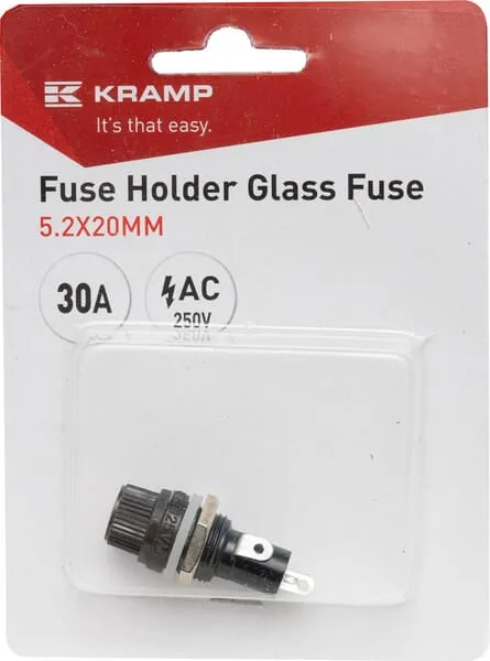 Fuse holder glass fuse 30A 250V AC 5.2x20mm