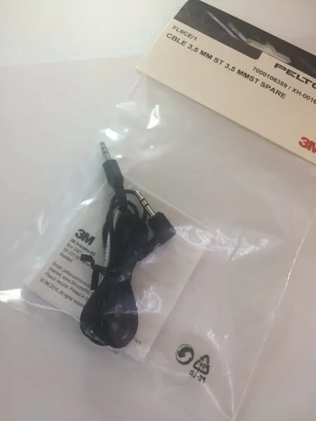 Kabel stereo Peltor, 3.5 x 3.5 mm
