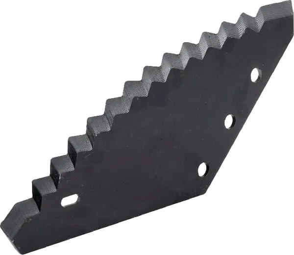 Nůž krmného vozu 528x274x6 mm, Ø 19,5 mm, vhodný pro Unifeed/OMAS/Peecon/R.H.M/Zago/Faresin/Frasto/Storti