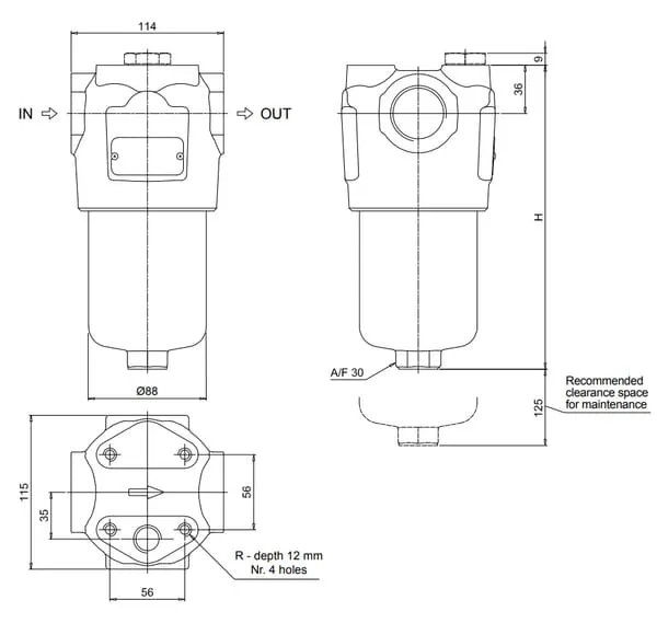 Vysokotlaké filtry, typ FMM 150