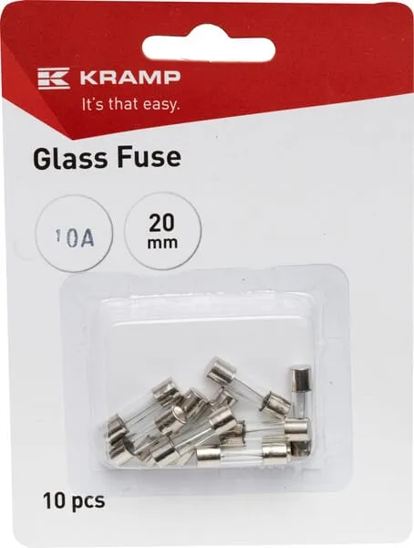 Glass fuse 10A 20mm (x10)
