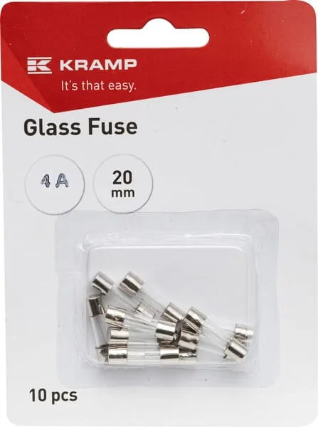 Glass fuse 4A 20mm (x10)