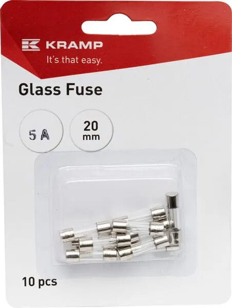 Glass fuse 5A 20mm (x10)