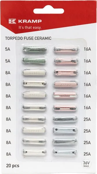 Torpedo fuse ceramic assortment blister pack (20 pcs)