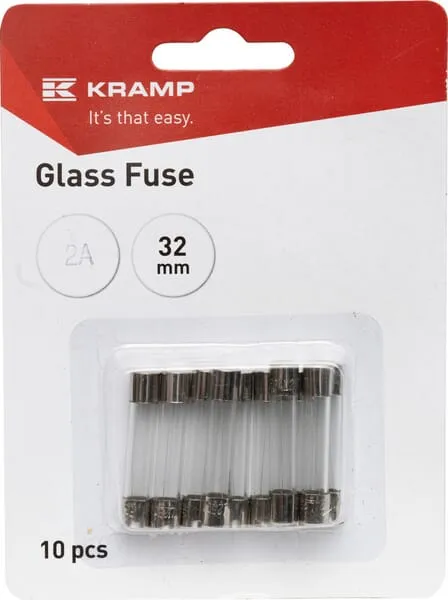 Glass fuse 2A 32mm (x10)