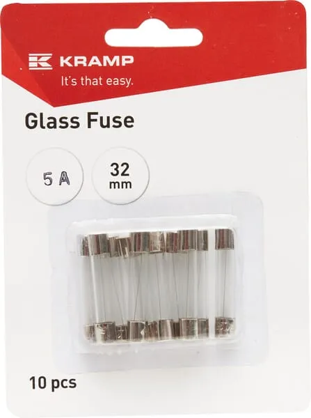 Glass fuse 5A 32mm (x10)
