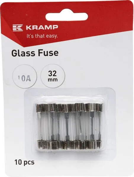 Glass fuse 10A 32mm (x10)