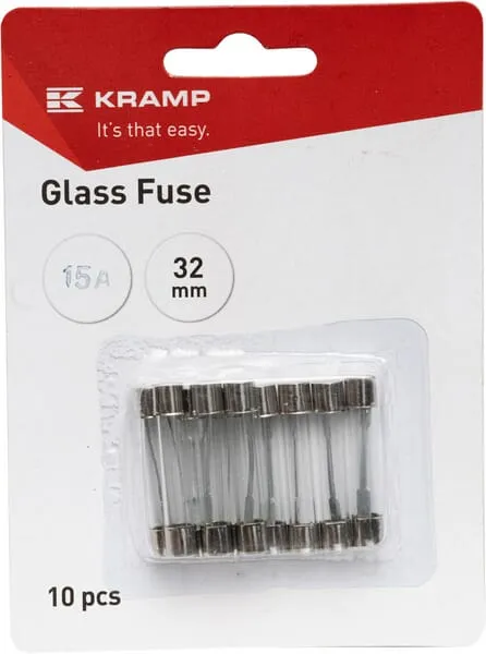 Glass fuse 15A 32mm (x10)