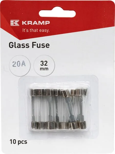 Glass fuse 20A 32mm (x10)