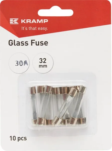 Glass fuse 30A 32mm (x10)