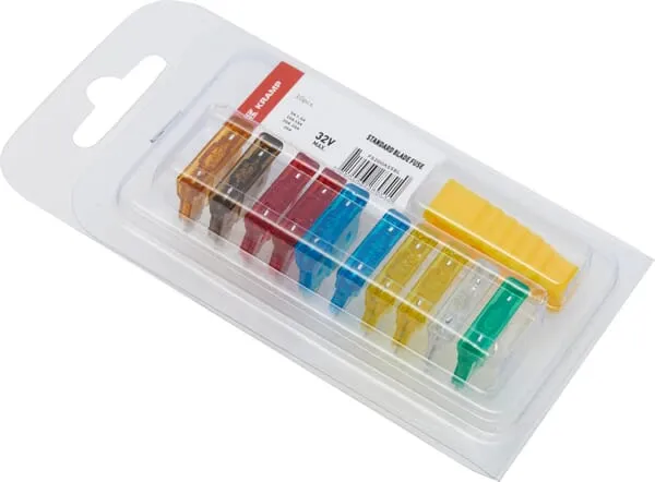 Standard blade fuse assortment blister pack (10 pcs)