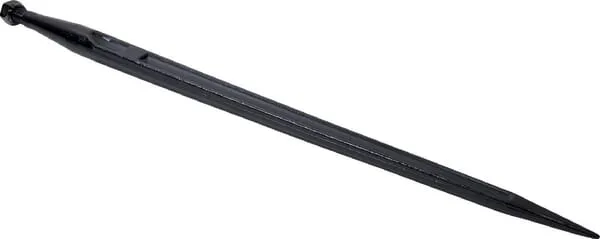 Hrot čelního nakladače, rovný, dvojitý T profil 36x810 mm, špičatý hrot s maticí M22x1,5 mm, černý