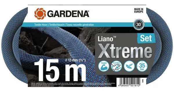 Textilní hadice Liano™ Xtreme 13 mm (1/2"), 15 m, sada