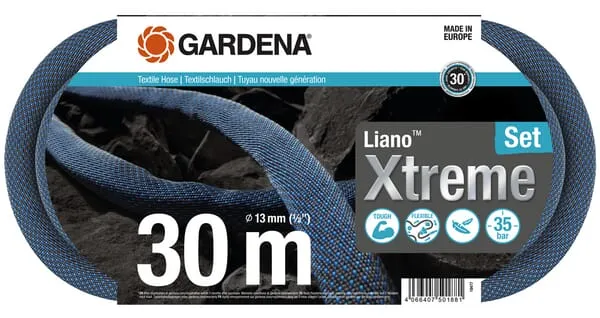 Textilní hadice Liano™ Xtreme 13 mm (1/2"), 30 m, sada