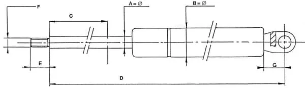 Plynová vzpěra volantu