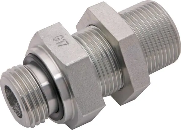 Přepážkové spojky, šroubení BSP x francouzský metrický řezný kroužek