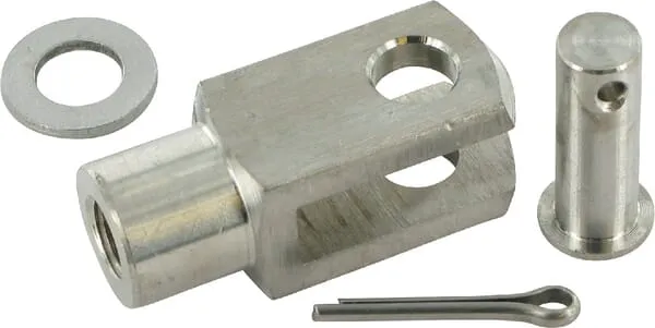 Vidlicové hlavy typ GM-CR úplné s čepem vidlicové hlavy, závlačkou a podložkami