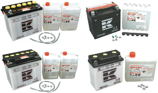 Startovací baterie – 6 V / 12 V pro motocykly a sekačky na trávu