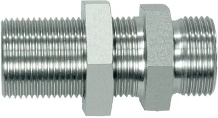 Přepážkové spojky z nerezové oceli, metrické šroubení s řezným kroužkem x metrické šroubení s řezným kroužkem