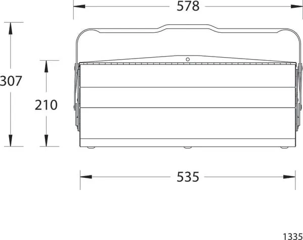 Skříňka na nářadí, dlouhý tvar