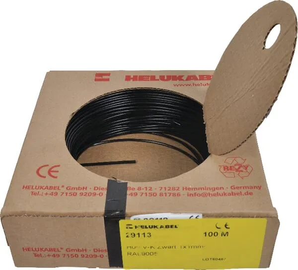 Jednožilový drát s PVC izolací, tepelná odolnost 70 °C H05V-K