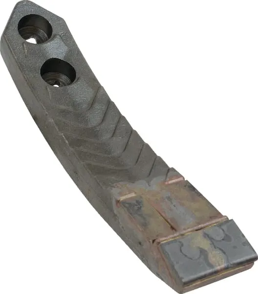 Radlice kultivátoru 300x50 mm tvrzená, zahnutá, 2 otvory, vhodná pro Kuhn