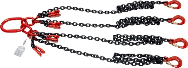 Zvedací řetězy čtyřdílné s vidlicovou spojkou