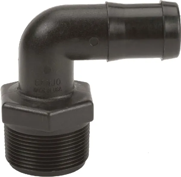 Hadicová koncovka 1 1/2" vnější závit NPT x 1 1/4" 90°