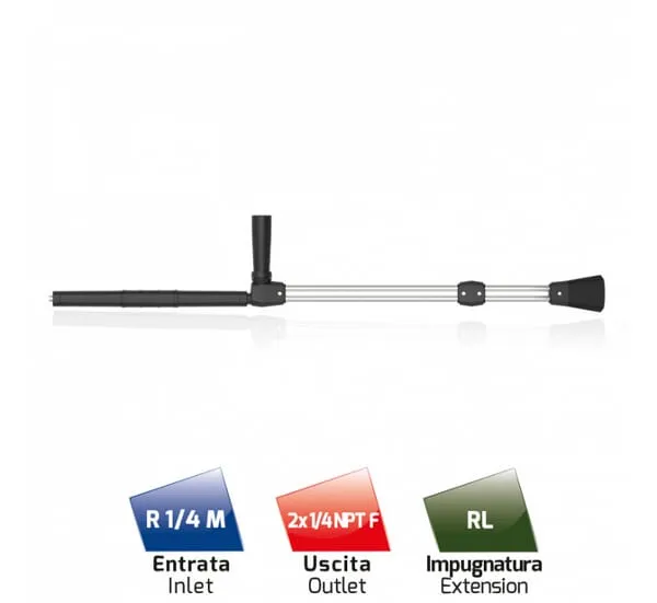 Double lance 985 mm, stainless steel