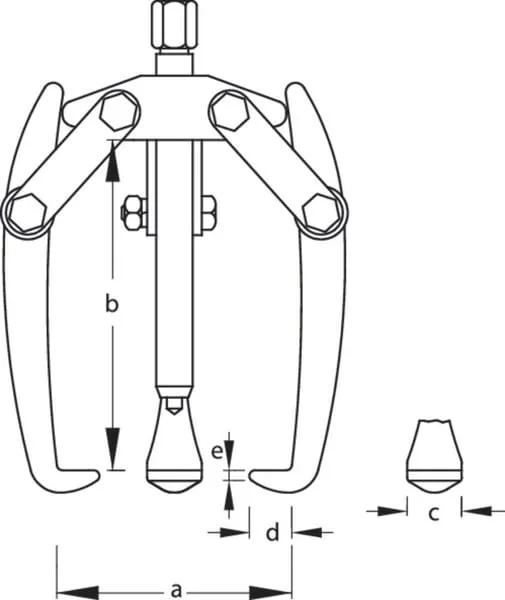 Stahovák 3-ramenný 80mm