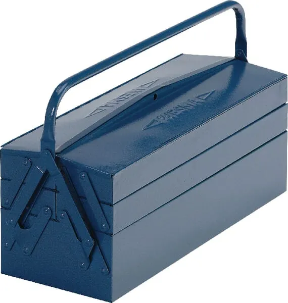 Box na nářadí 630x200x200 mm, modrý, kov, 5 oddílů, Wesma