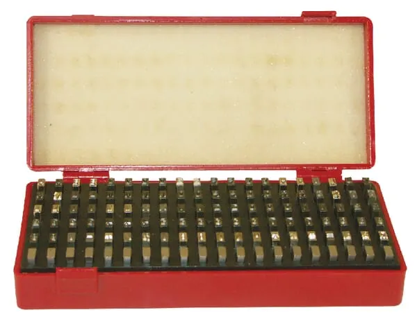 Sortiment typů raženého písma typ HP 19-SP