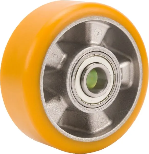 Samostatná kola s polyuretanovým běhounem, přesné válečkové ložisko 500 – 1000kg