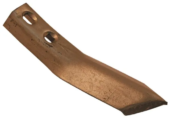 Radlice kultivátoru 285x75x6 mm, zahnutá, 2 otvory