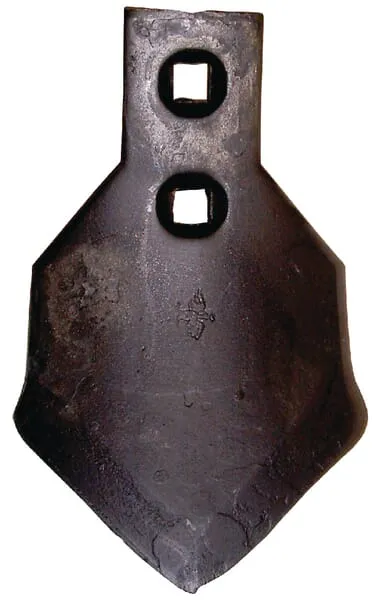 Radlice kultivátoru 198x120x8 mm, zahnutá, 2 otvory