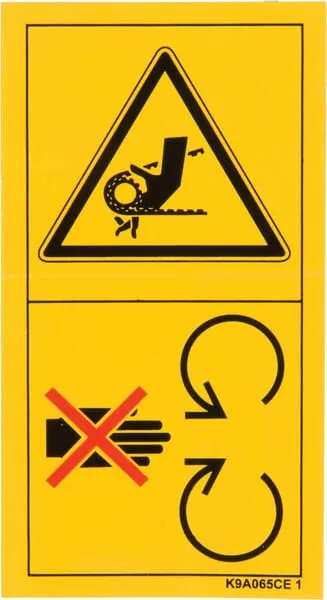 Bezpečnostní štítek – nebezpečí vtažení ruky Ce