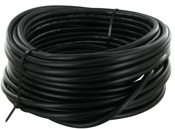Elektrokabel černý 25m
